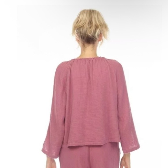 Calme by Johnny Was Split Neck Top (Liya) - NWT - Picture 2 of 7